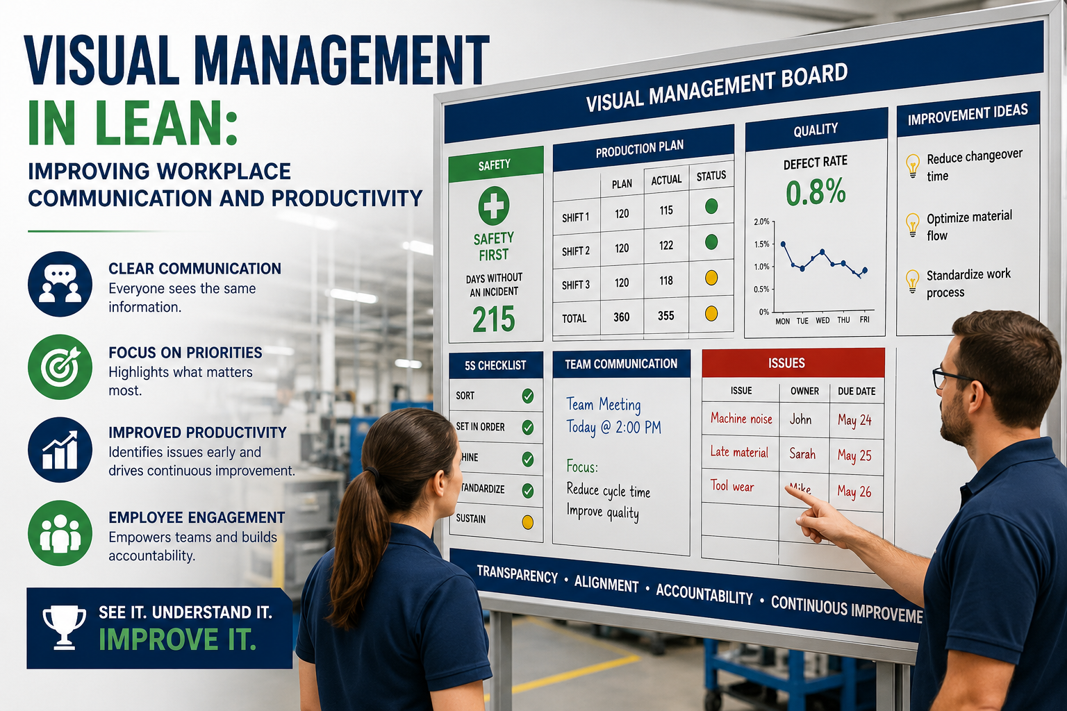 Visual Management in Lean: Improving Workplace Communication and Productivity